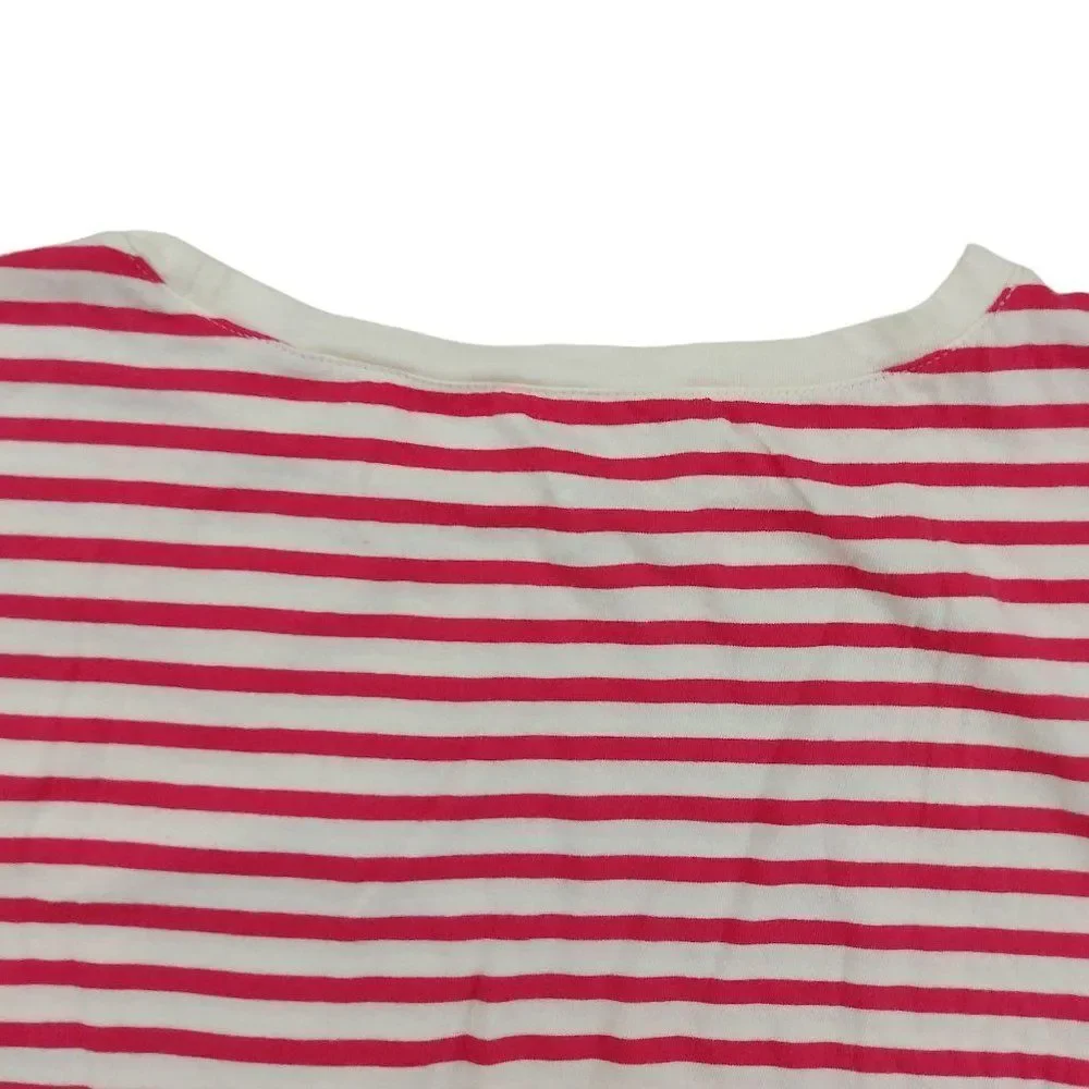 Gap Kids Girls Short Sleeve T-Shirt XL White Pink Reversible Sequin Lightweight